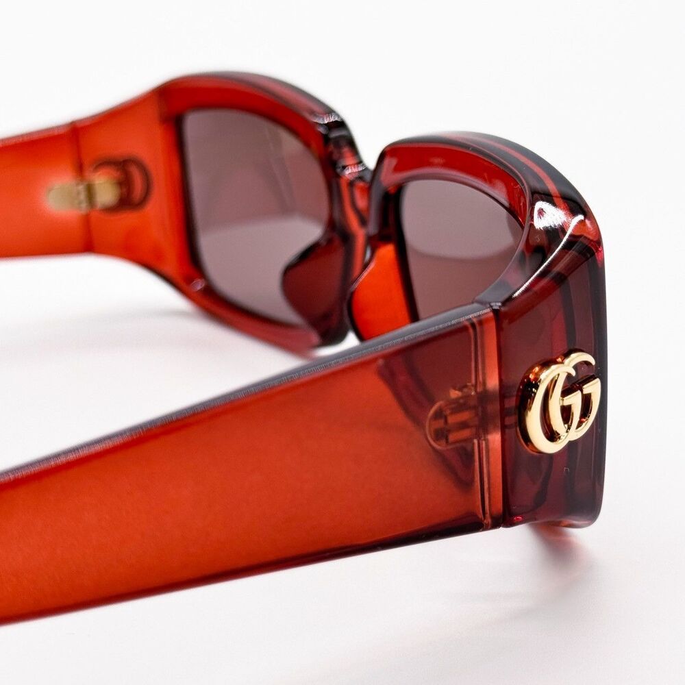 NWT Gucci GG1403SK-003-54 Burgundy Square 54mm Sunglasses - Picture 5 of 5
